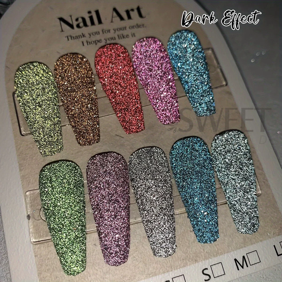 10 قطع قوس قزح عاكس مسحوق مسمار بريق السوبر مشرق الفضة براقة الصيف اللون المجسم الصباغ سباركلي مانيكير ديكور