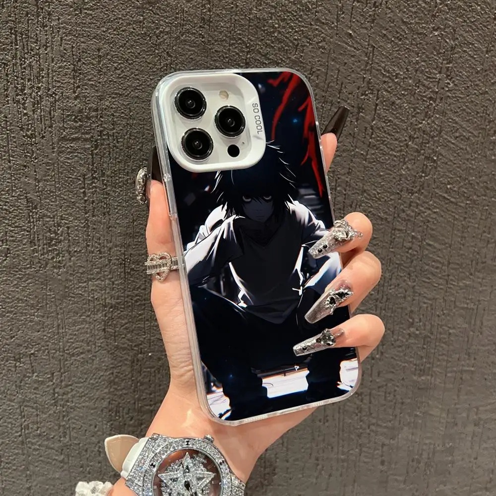 

Чехол для мобильного телефона Death Note L Lawliet для iPhone 17, 16, 15, 14, 13, 12, 11 X XR XS 8 7 Air Pro Max Plus, белый полупрозрачный чехол