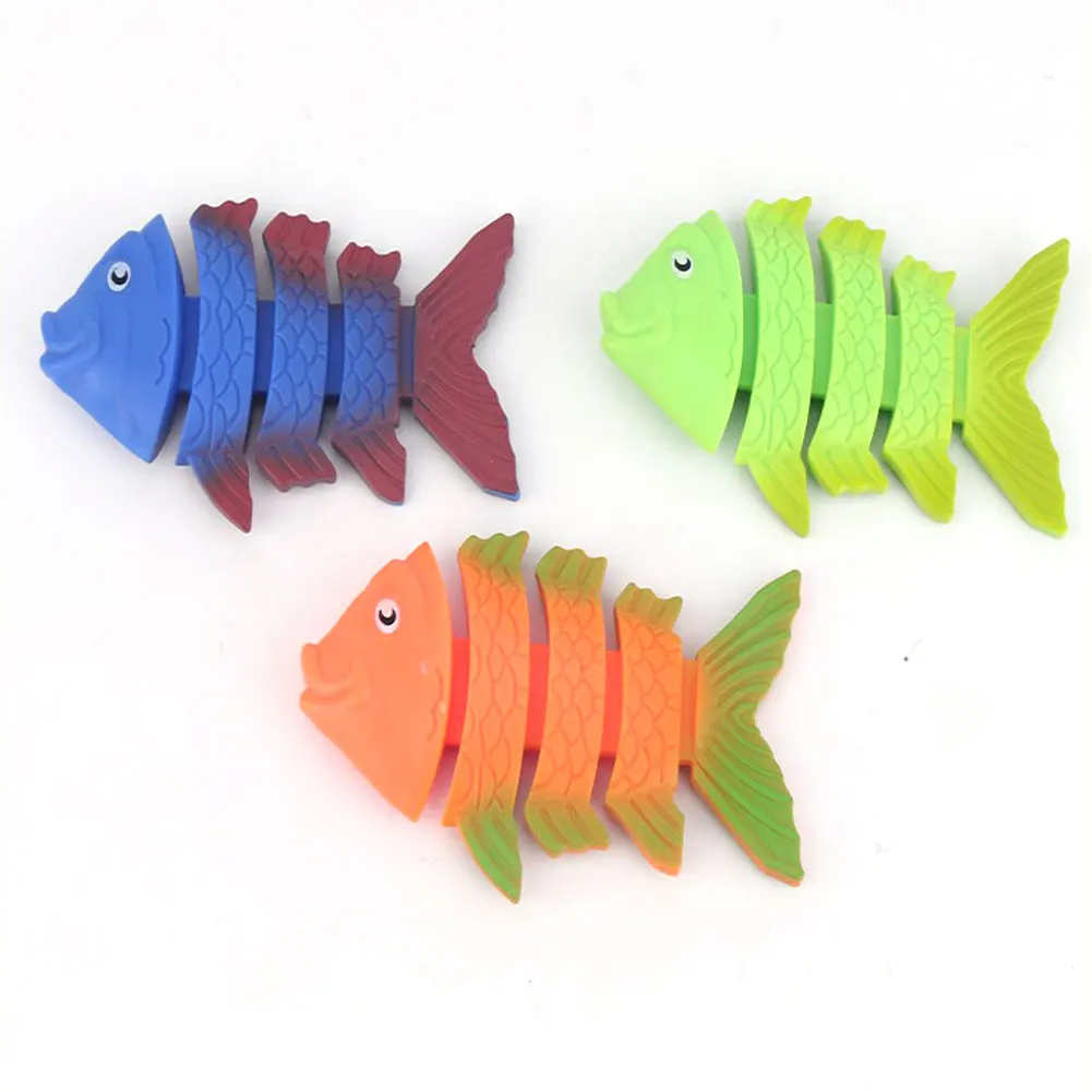 Mergulho Funny Fish Bone, Summer Outdoor Party, Mergulho Polvo Piscina, Dive Throwing Game Acessórios, Brinquedos para Crianças, 3Pcs
