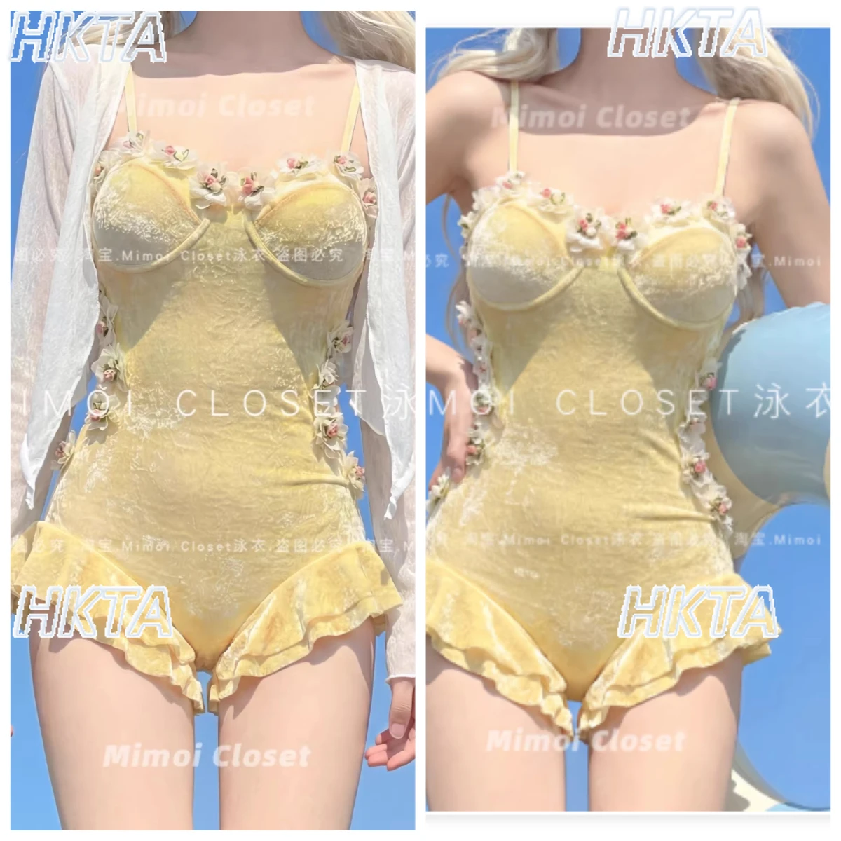 

Французский летний купальник-бикини 2026 в стиле Лолита с открытой спиной, милой аппликацией и рюшами, сексуальный, облегающий, для отпуска и пляжа, женский