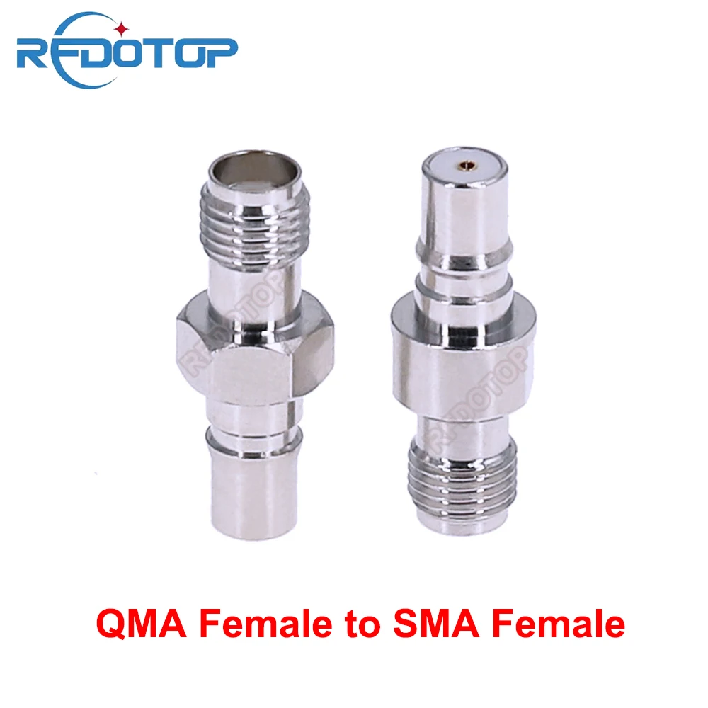 1PCS QMA Female to SMA Female Straight Connector for WiFi Antenna Radio Antenna SMA-K to QMA-K RF Coaxi Adapter Wholesale