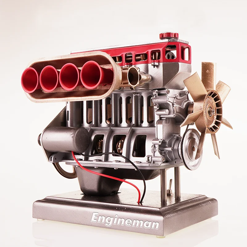 NEW Engineman L4 Inline Four Cylinder Engine Model DIY Mini Engine Movable Assembled Toy Movable Car Engine Model Toy