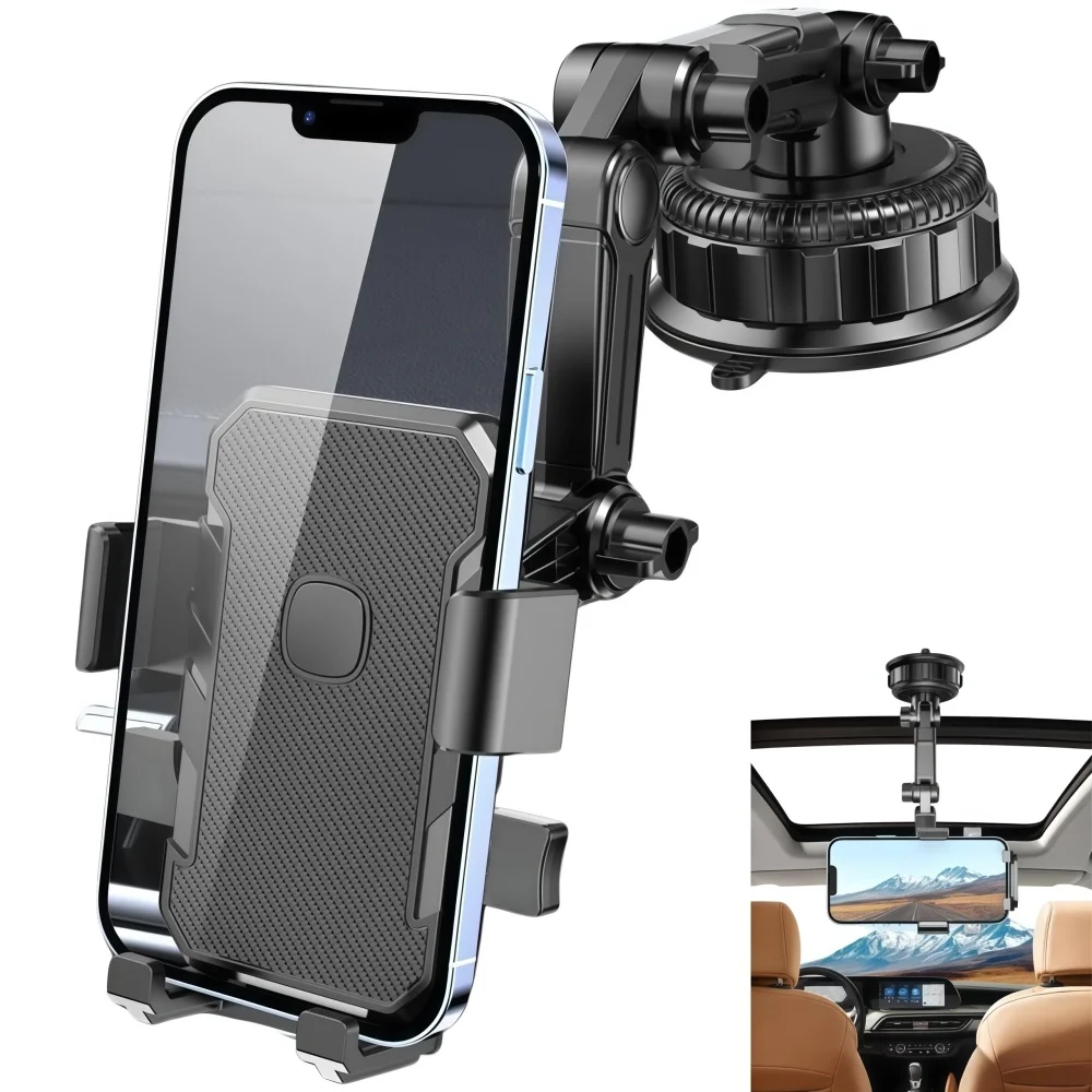 Universal 360° Adjustable Suction Cup Mobile Phone Holder Windshield Window-Mounted Car Universal Phone Holder