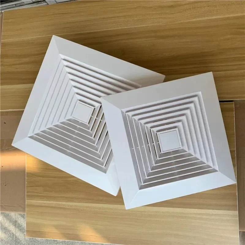 Square Diffuser Thickened ABS Material Square To Round Exhaust Louver Anti Condensation Central Air Conditioning Outlet