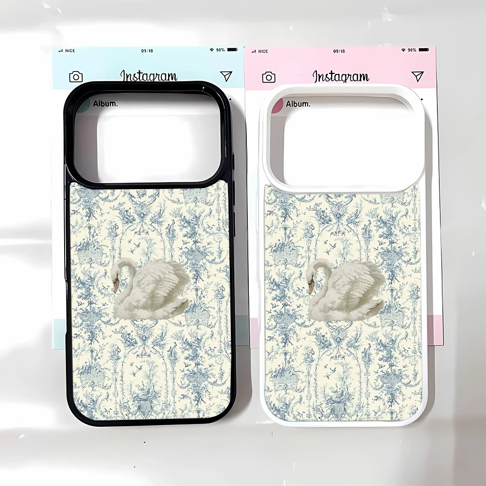 Vintage Vintage Swan Retro Top Blue Cool Best Bumper for iPhone 13 16 Art Cute 12 Air Pro Max New 17 Soft 14 Plus 11 15 Phone Case - Aliexpress Deal