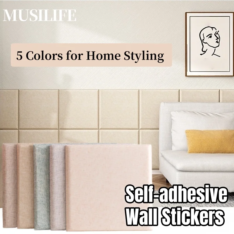 

Thicken Wall Stickers Anti-Collision Upholstered Wall Panels for Kids Bedroom Headboard Child Safe Anti Impact Protection