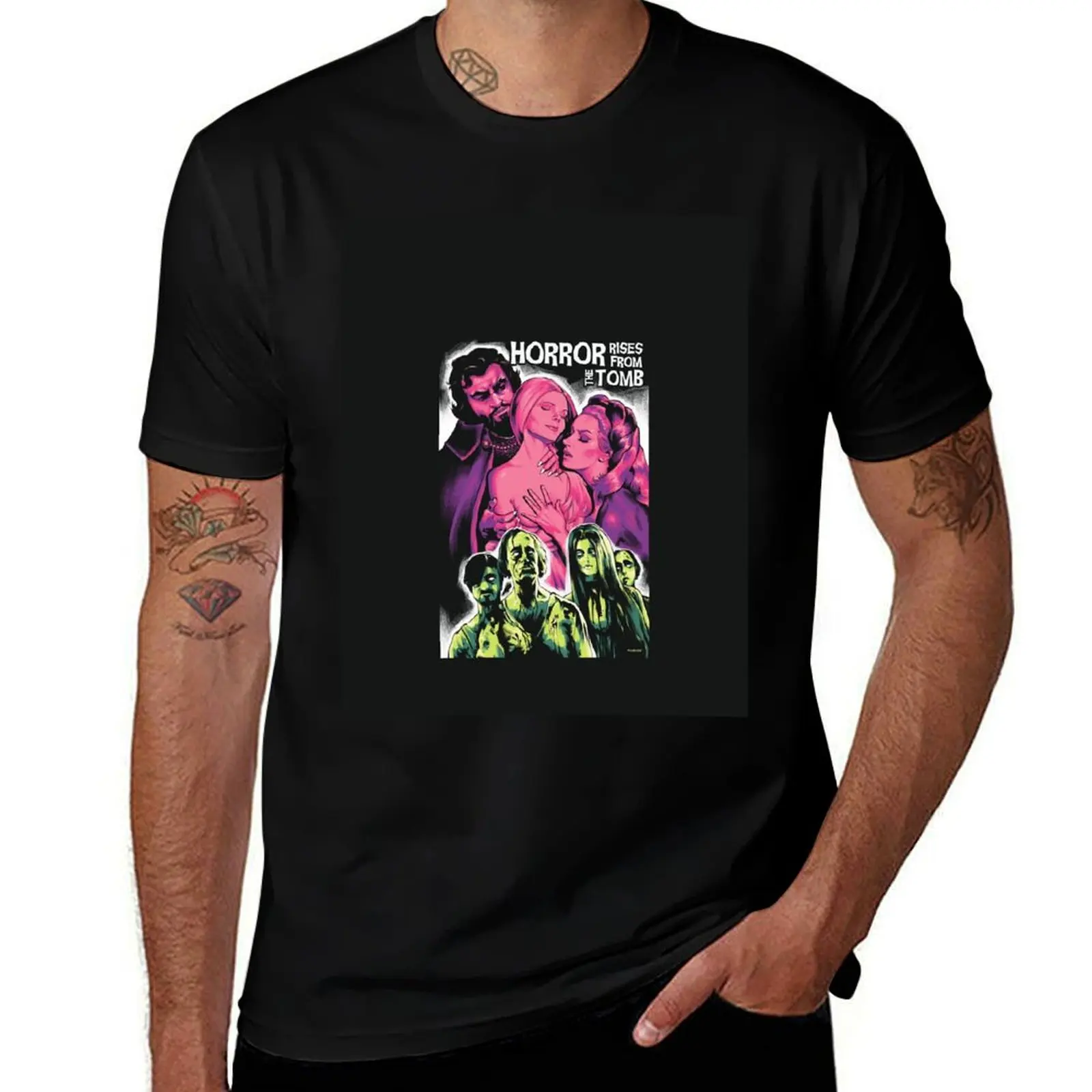 

Horror Rises from the Tomb Movie Art T-Shirt men t shirt cotton 100% t shirt for man 100 percent cotton