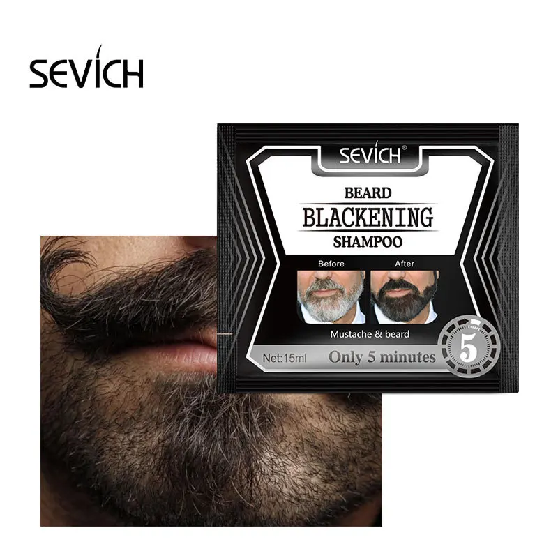 1-20pcs Fast Black Beard Dye Wax Dark Beard Shampoo Men Beard Moderate Dyeing Cream Natural Beard Blackening Balm Efficient