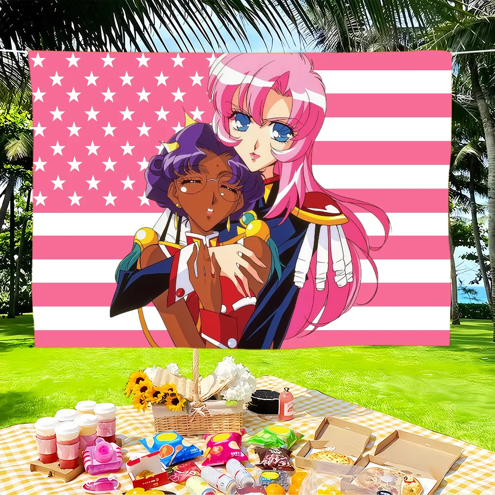 A-Adolescence of U-Utena flag Tapestries Outdoor Parties Bedrooms Living Rooms Dorm Rooms Wall Decor Banners Gifts