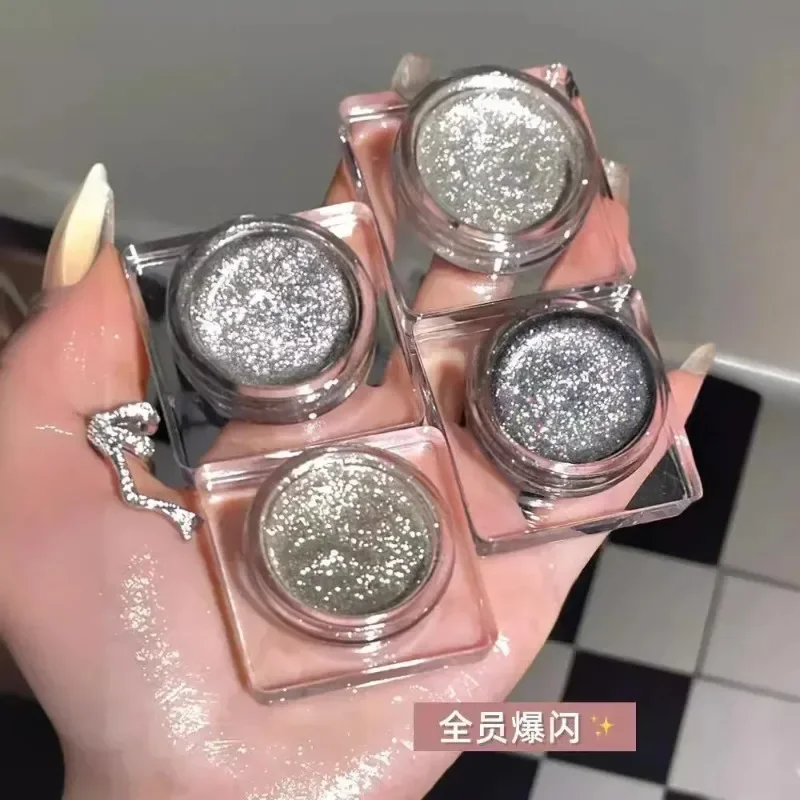 Zvev diamante glitter metálico sombra destaque olhos compõem brilhante preto sombra gel paleta de maquiagem dos olhos cosméticos femininos