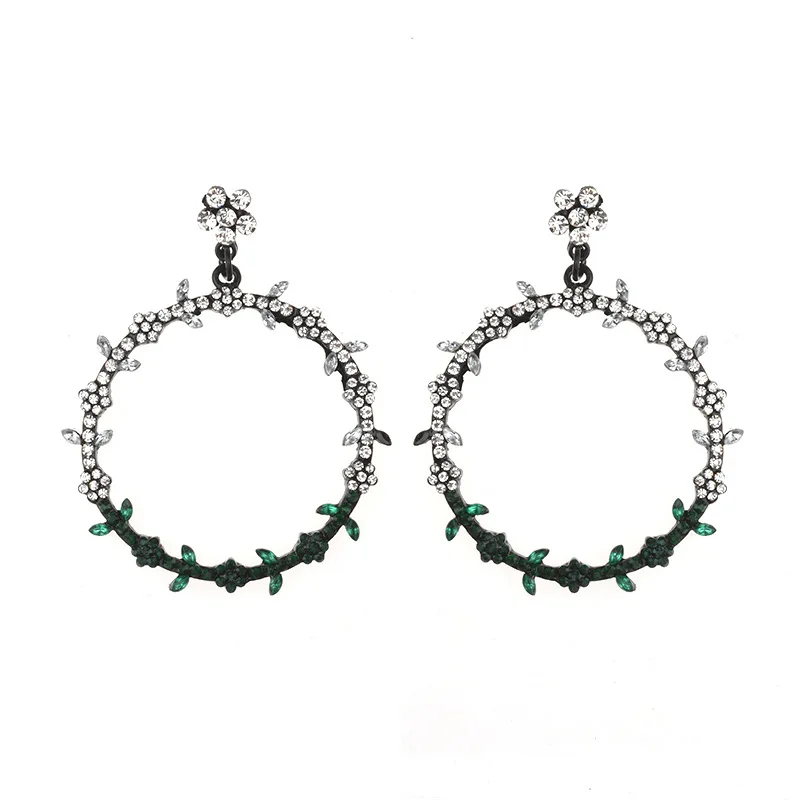 Cross-border, accessories, new products, fashion hipster rings, alloy diamond-encrusted earrings, one piece will be sent oversea