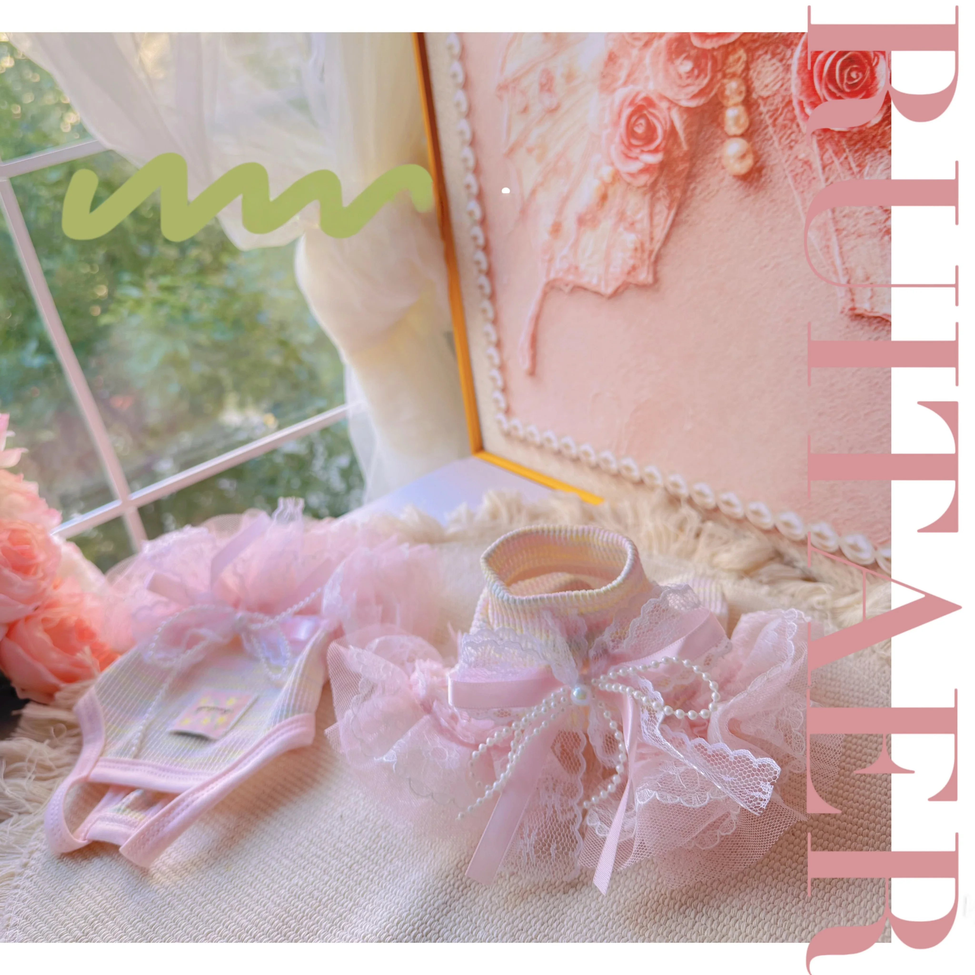 Spring Summer Pet Pink Lace Dress Maltese Yorkshire Princess Style Small Dog Sweet Two-Piece Outfit Set Elastic