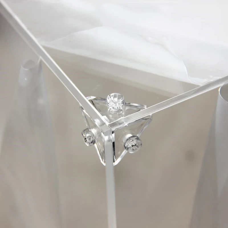 200 قطعة الأقواس الزاوية الشفافة الاكريليك الزاوية اليمنى المشتركة بين قوسين رموز الزاوية مقاطع بلاستيكية 3-الوجهين الموضوع ربط بين قوسين #5