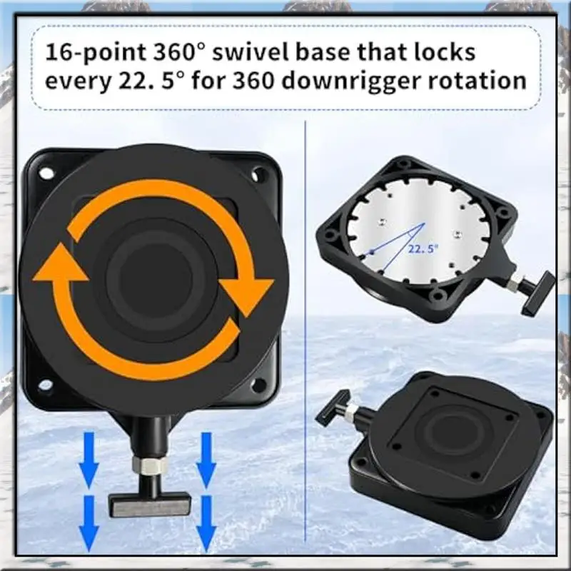 

AA46 2207003 Low-Profile Swivel Base Low-Profile Swivel Mounting Base For Cannon Downrigger
