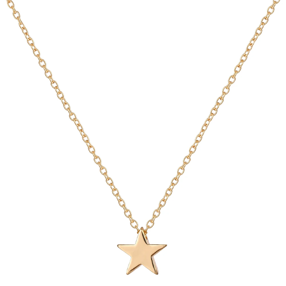 

Delicate Star Necklace Creative Clavicle Chain Fashion Neck Chain For Women Golden Thick Elegant Pendant Unique Design Trendy