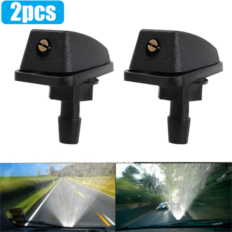 

1-2pcs Universal Car SUV Front Windshield Washer Nozzle Wiper Water Spray Nozzle Jet Kit Compatible For Most Cars