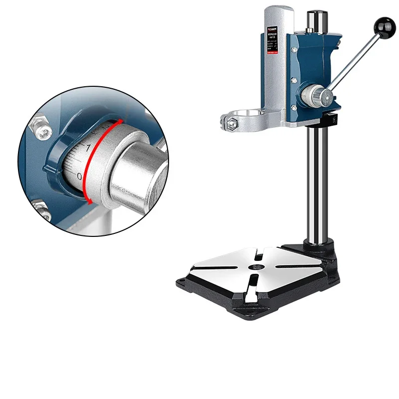 Press Stand Universal Bench Clamp Electric Drill Bracket with High-Precision Stable Base and Thick Column