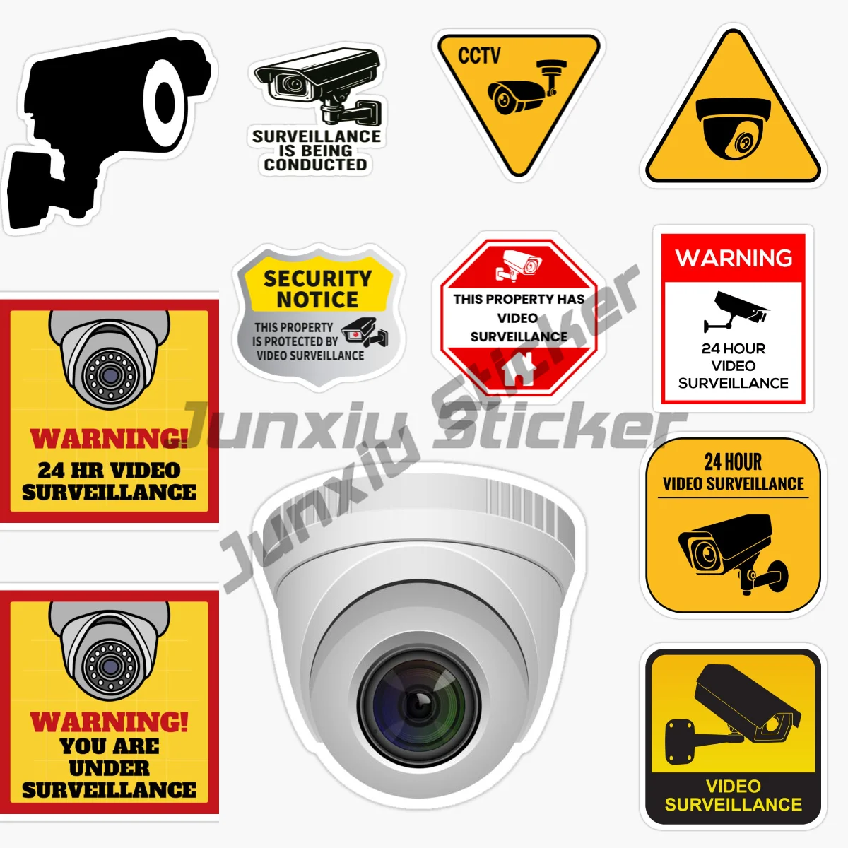 

Video Surveillance Is on The Way Едется Видеонаблюдение Car Sticker Vinyl Decal Waterproof Decors Motorcycle Bumper Laptop Decal