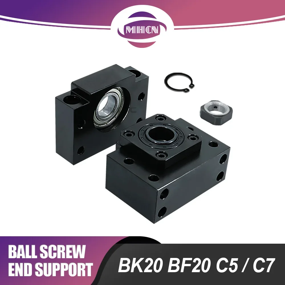 Ballscrew End Support BK20 BF20 for 25mm ballscrew SFU2505 SFU2510 CNC Parts End Support Bearing