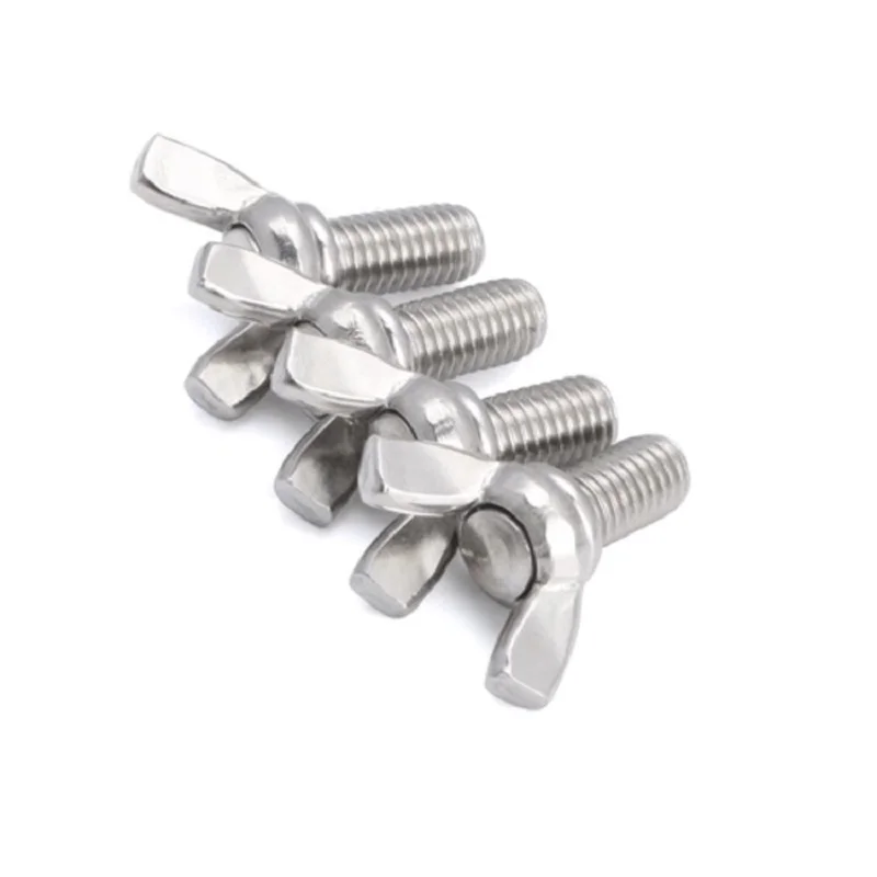 304 Stainless Steel M3 M4 M5 Butterfly Bolts Wing Thumb Screws Claw Hand Tighten Scews 6mm 8mm 30mm 40mm 50mm