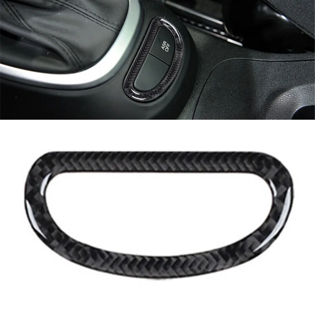 

Premium Carbon Fiber Floor Console Switch Button Panel Cover Trim for Fiat 500L 201417 Protects and Adds Style