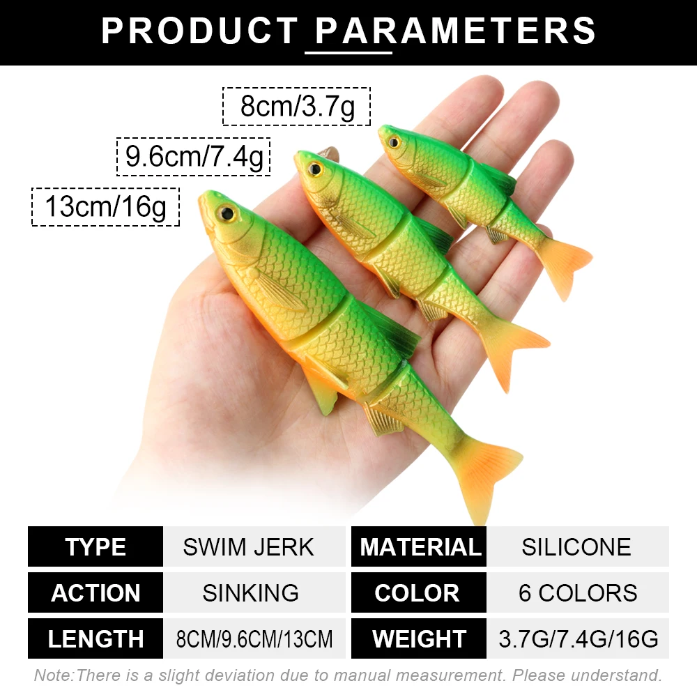 Spinpoler 80mm 96mm 130mm Swimjerk Isca Artificial Silicone Soft Baits Fishing Lure Swimbait Wobbler Sea Bass Leurre Pesca