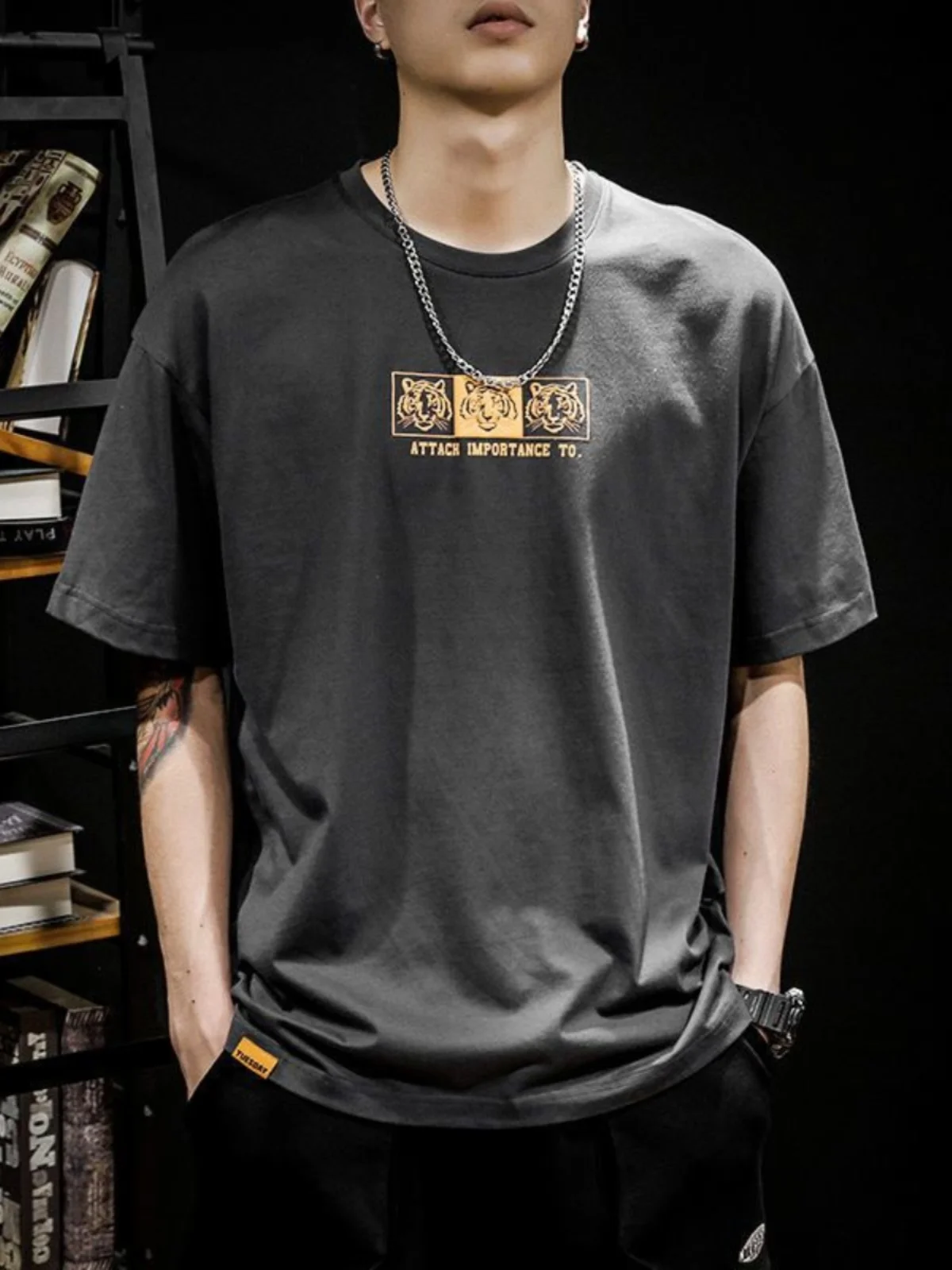 american-retro-tiger-head-casual-ort-sve-men's-t-irt-summer-faion-plus-size-slimming-cool-trendy-ear-cover