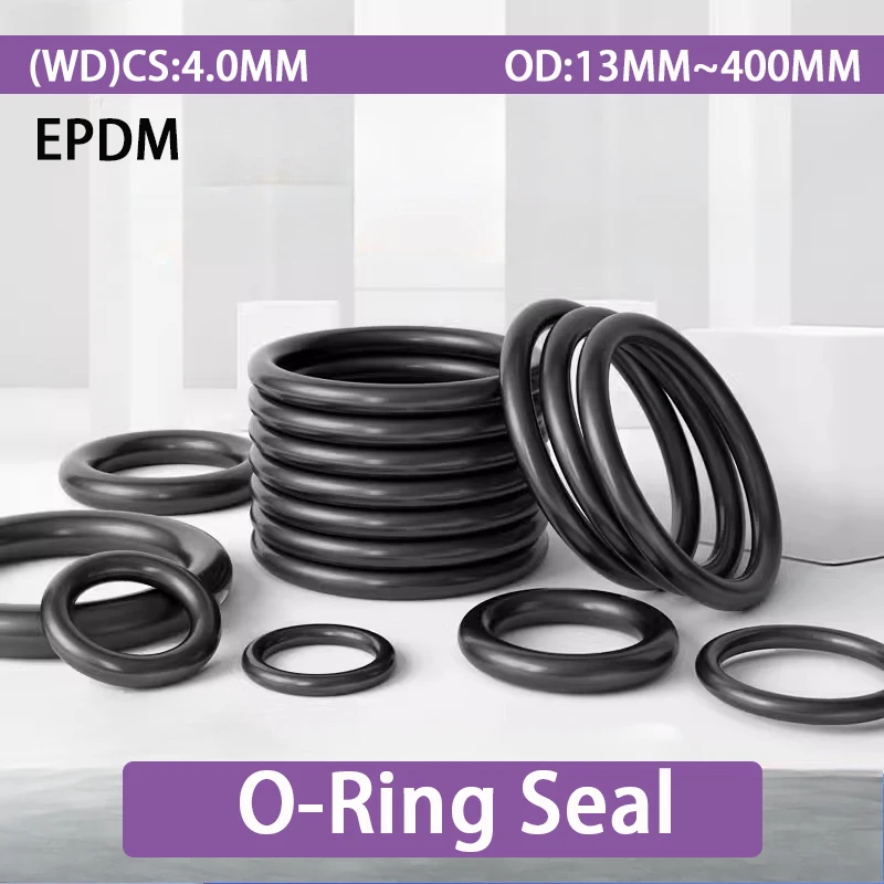 CS 4MM EPDM Rubber O-Rings OD13-400mm Industrial Gasket Sealing Ring Chemical High Temperature Resistant for Harsh Environments
