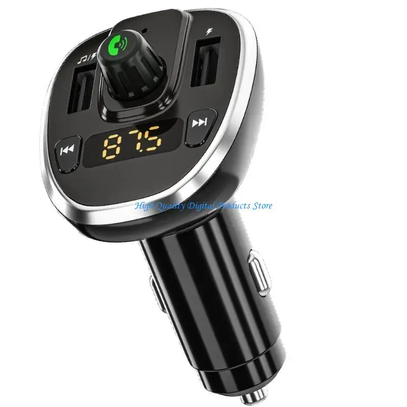 

U2JE FM Transmitters for Car Bluetooth-compatible 2 USB Port Fast Car Charges,Noise Cancelling Handsfree Call Car Adapters
