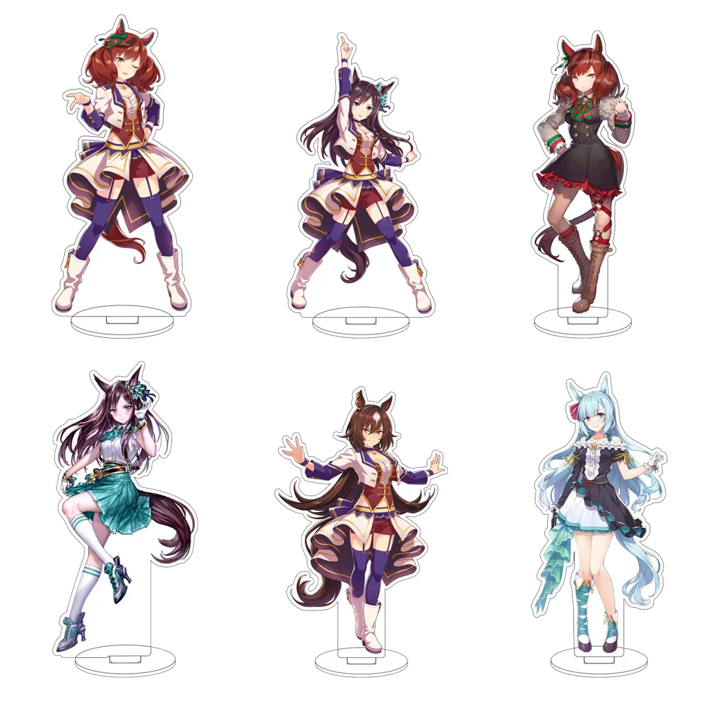 16CM Anime Uma Musume: Pretty Derby Oguri Cap Silence Suzuka ‌   Trainer Special Week Cos Acryl-Figurenständer Geschenke Ornamente