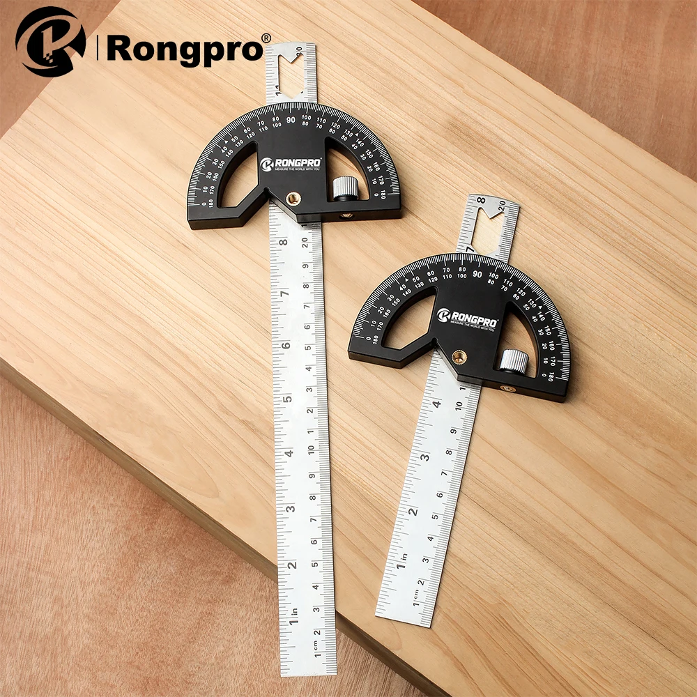 Rongpro 180 ° Multi-function Angle Gauge Goniometer Ruler Measurement Tool Woodworking Tools Meter Angle Finder Multi-angle