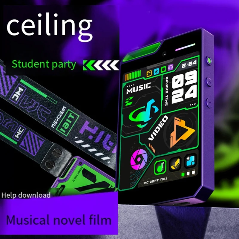 64GB MCT161 بلوتوث الموسيقى MP3/MP4 مشغل محمول 2.8 "IPS HD شاشة عرض 720P كاميرا فيديو مع تسجيل B