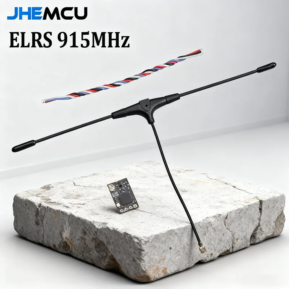 JHEMCU ELRS 915RX 915MHz Receiver 500Hz Refresh Rate SX1276 CRSF Protocol Tiny Long Range Receiver for FPV Quadcopter