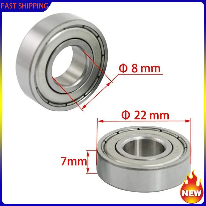 Especial 75Pcs 608 ZZ Ball Bearings, 608Zz Metal Double Shielded Miniature Deep Groove Skateboard Ball Bearings(8Mm X 22Mm X 7Mm