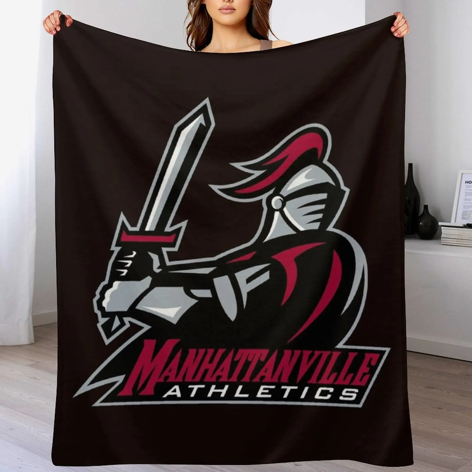 Manhattanville College valiants Throw Blanket Heavy Camping Sleeping Bag Blankets