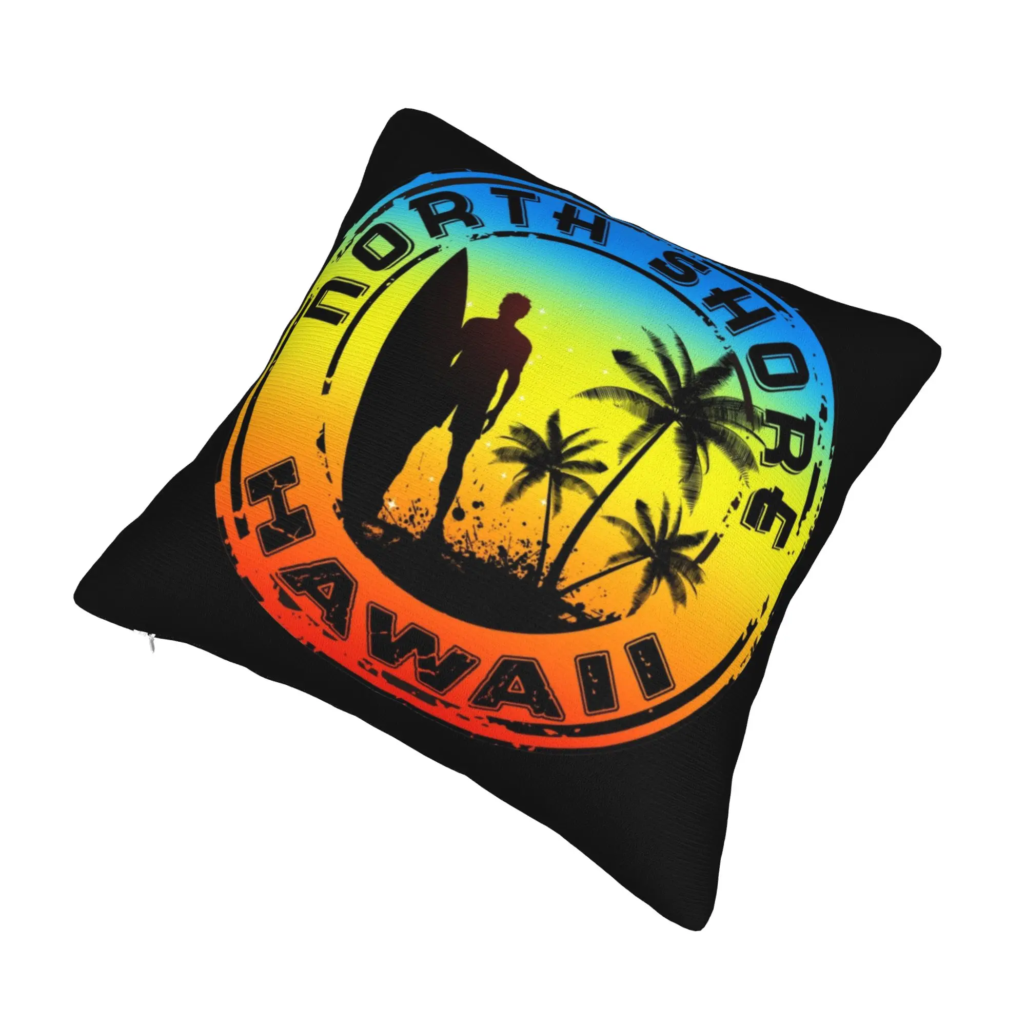 Summer Surfing North Shore Modern Throw Pillow Cover Decoration Beach Waves Surfer Car Cushion