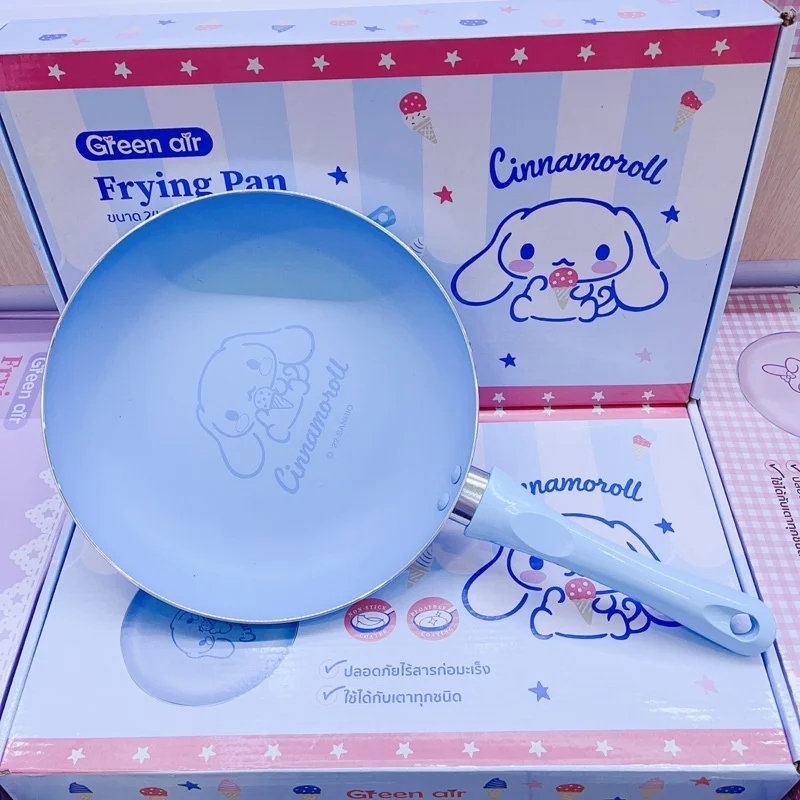 Kawaii My Melody Cinnamoroll Little Twin Star Pompom Purin Sanrios Kitchenware Cartoon Girl Heart Anime Pan Non Stick Pot Gift