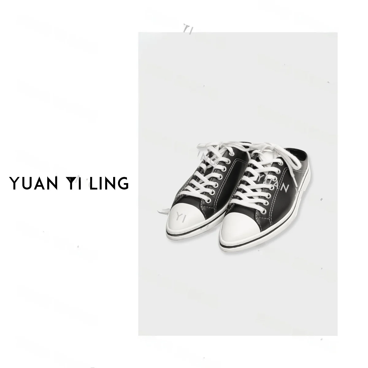 

Женские полутапочки Yuan Yiling Lada Holiday из натуральной кожи, винтажные, модные, универсальные, на плоской подошве, повседневные, с узлом