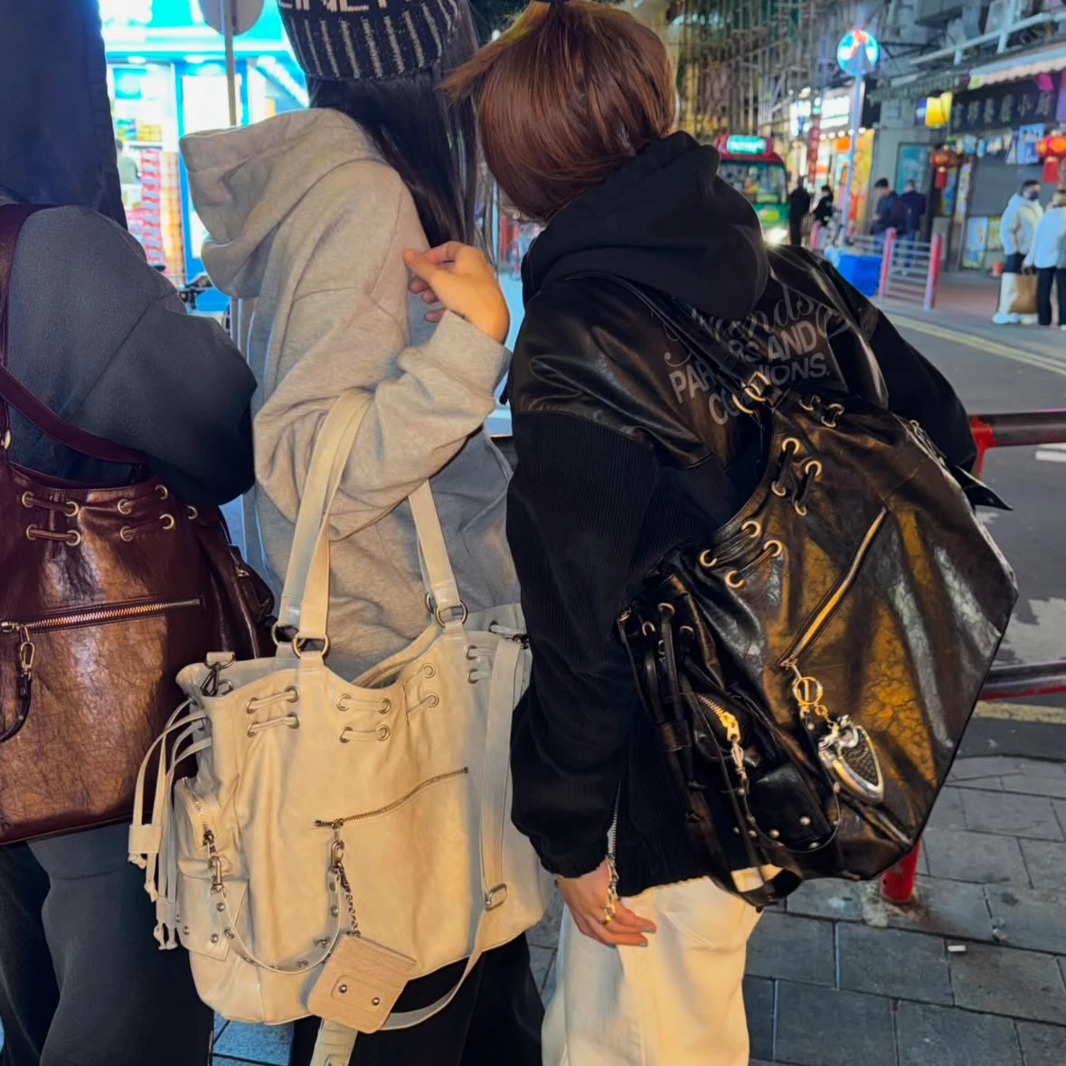 حقيبة دراجة نارية ذات علامة تجارية متخصصة، حقيبة كتف جديدة برباط وجيب برباط للنساء #1