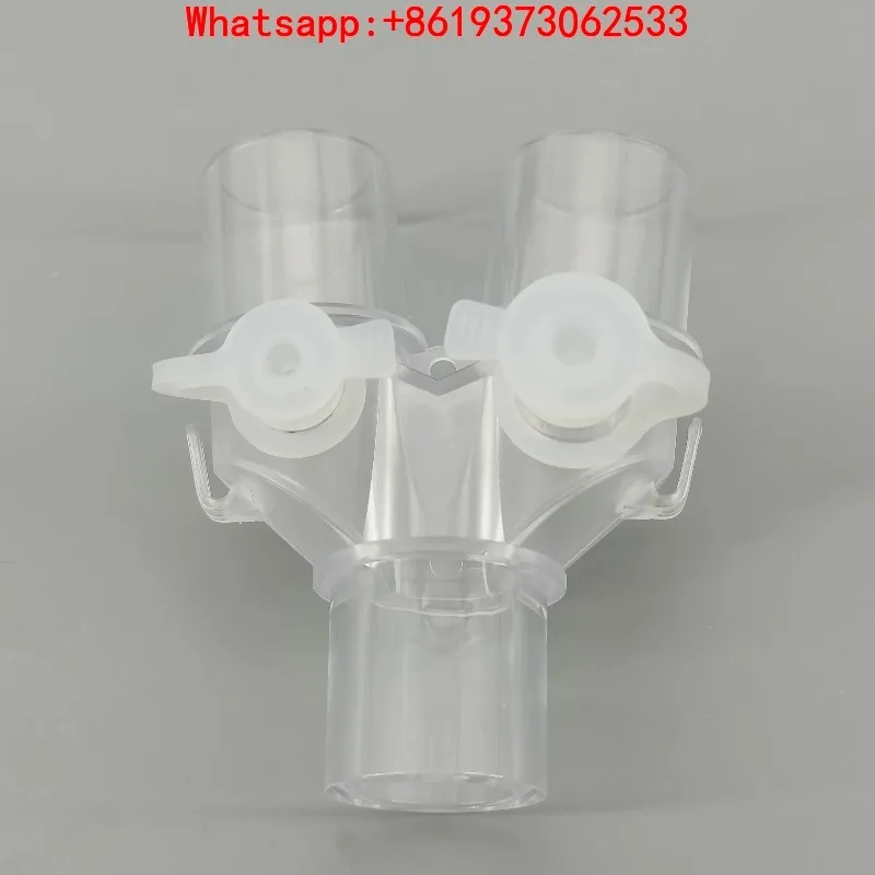 

PC Material Y-type Tee Connector with Hole, Anesthesia Machine Respirator Pipeline Fittings Breathing Pipeline Tee