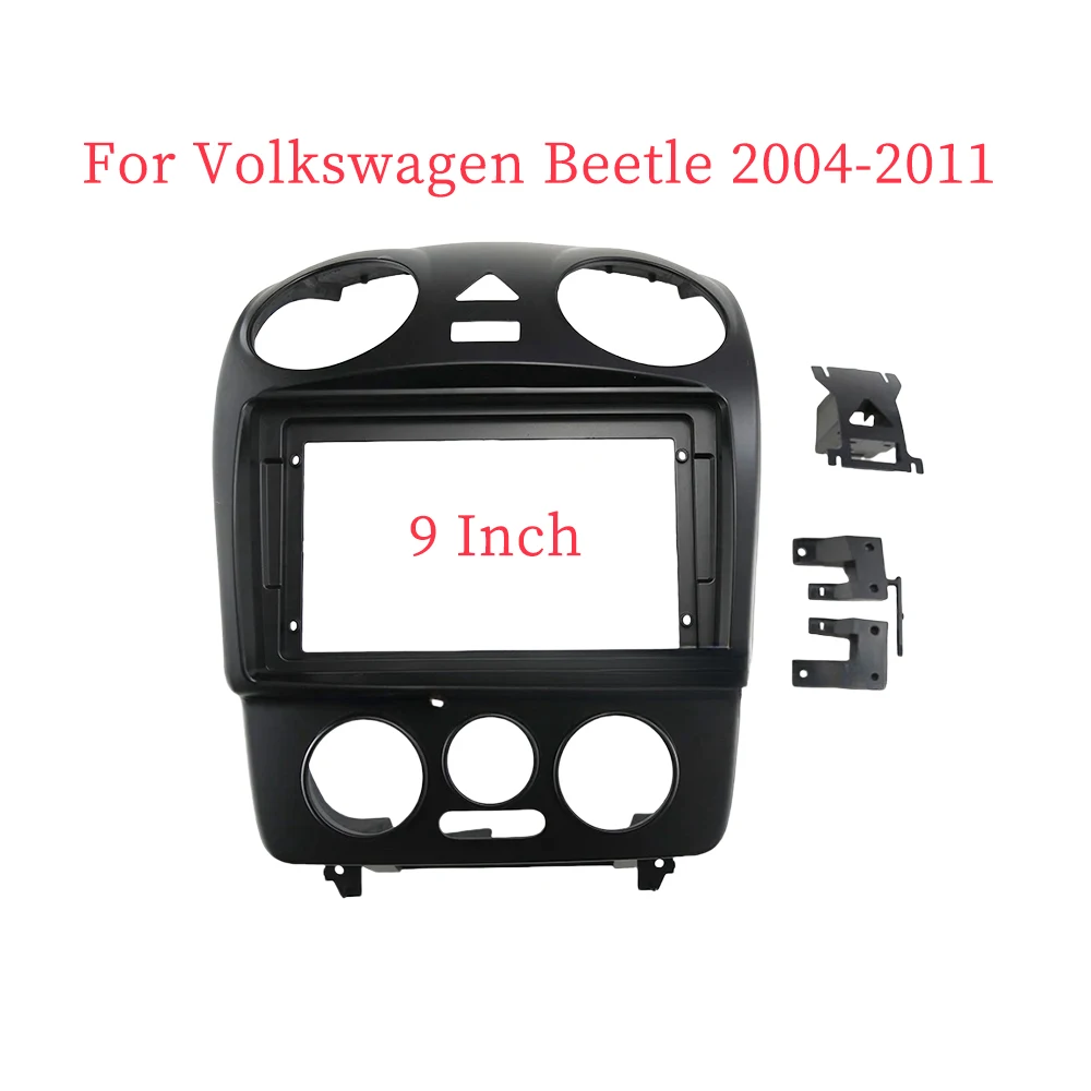 9 Inch Car Frame Fascia Adapter Decoder Android Radio Dash Fitting Panel Kit For Volkswagen Beetle 2004-2011