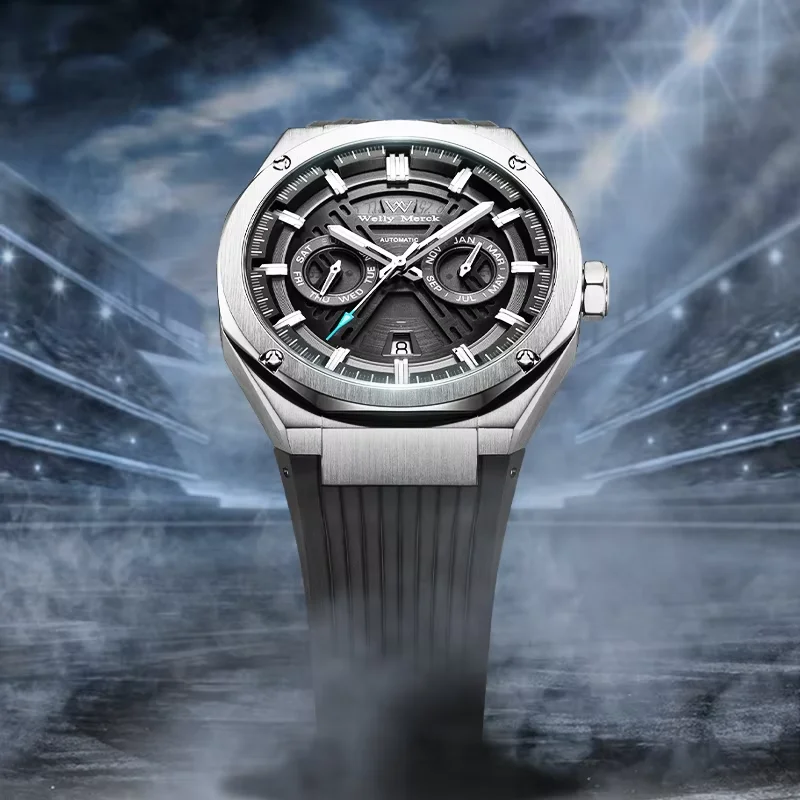 WM Watch Automatic Mechanical Watches Miyota9122 Man Water Resistant Sapphire Crystal Stainless Steel Welly Merck Watch WM034