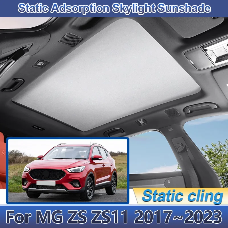 

Car Skylight Sunshade For MG ZS ZS11 MK1 2017~2023 2020 Sunroof Sunshades Electrostatic Adsorption Visors Auto Parts Accessories