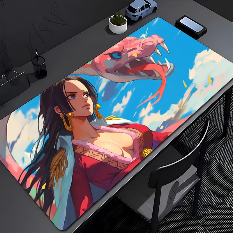 

Gaming Mouse Pad ONE PIECE Boa·Hancock Accessories Office Gamer Keyboard Desk Mat Non-Slip ground mat Large PC HD Anime Mousepad