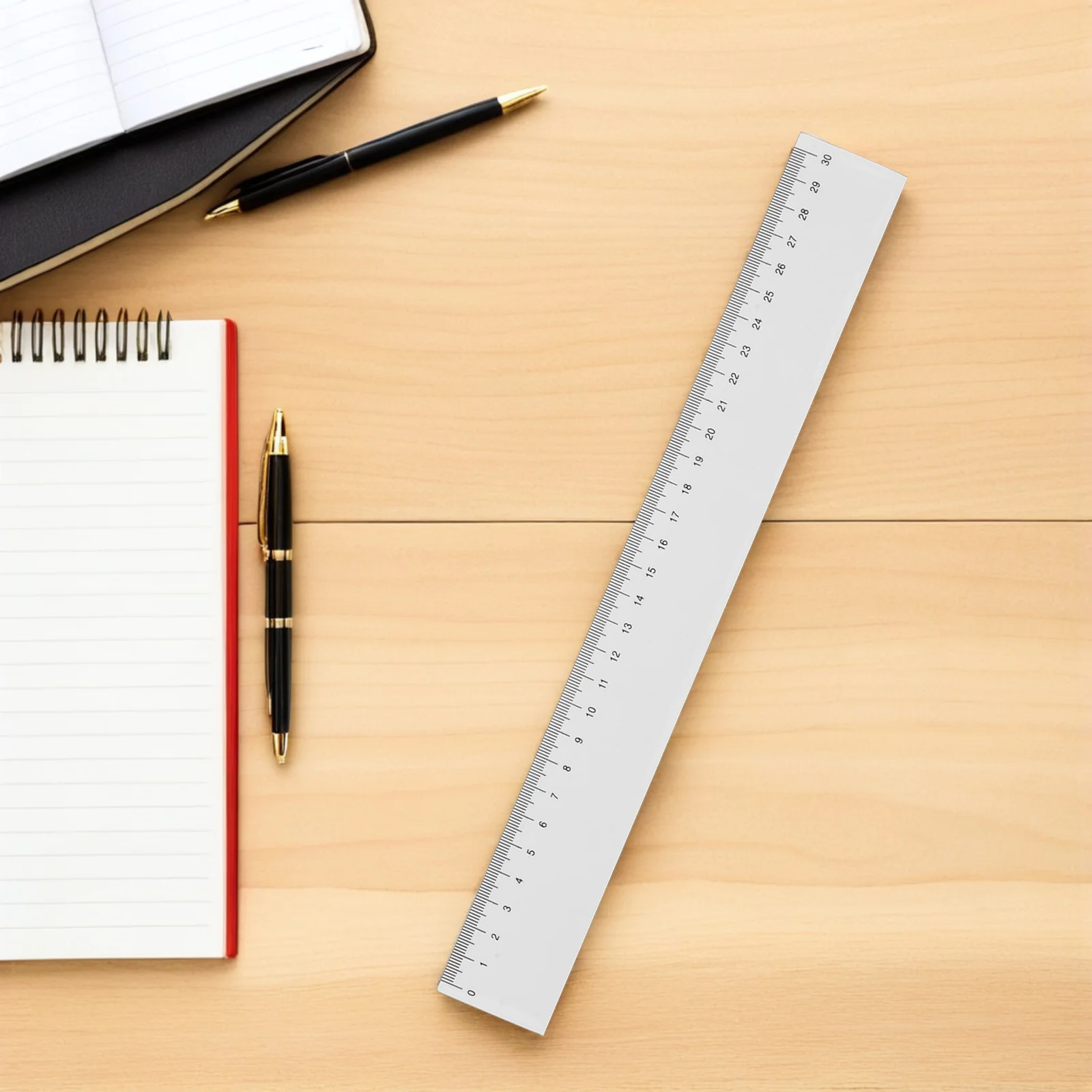 10Pcs Plastic Straight Rulers Lightweight Hard Transparent Measuring Rulers for Classroom School Student Drawing Stationery