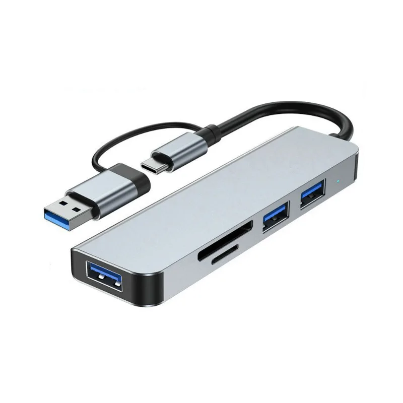 

5-in-1 USB 3.0 expansion hub for MacBook Air/Pro/Mini, Type-C docking station, including DisplayPort Ethernet camera SD support