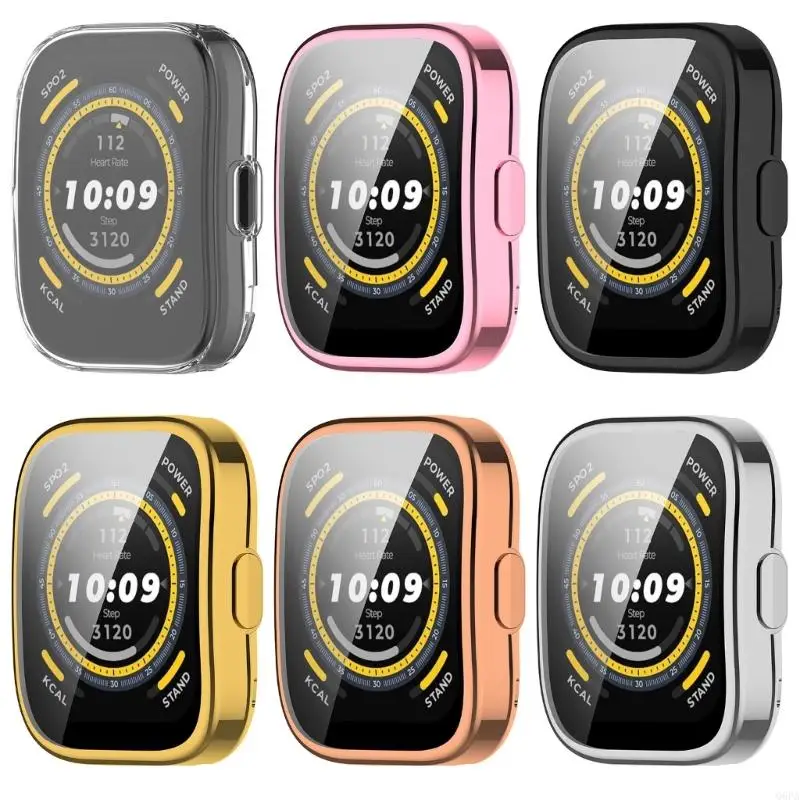 Amazfit Bip 5 Bip5 A2215 용 화면 보호 케이스 Smartwatch TPU 보호 커버 긁힌 전체 보호 범퍼 쉘