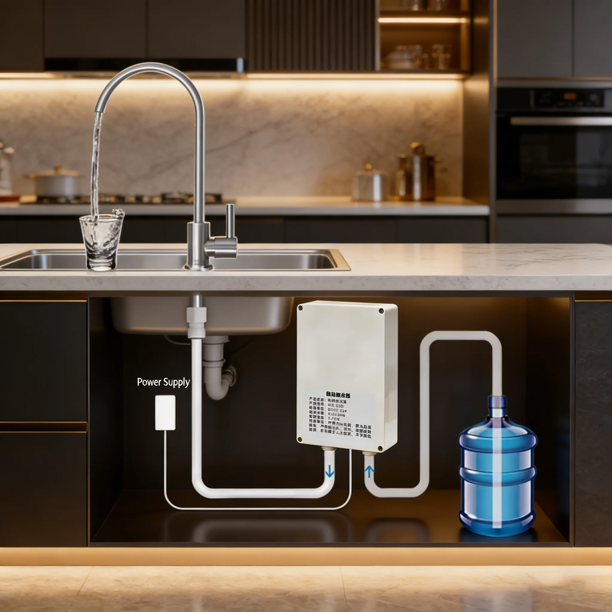 Electric Water Pump Caravan Kitchen Sink Water Pump 2L/3.5L Auto On/Off Water Dispenser for Kitchen Faucet Water Filling Tool