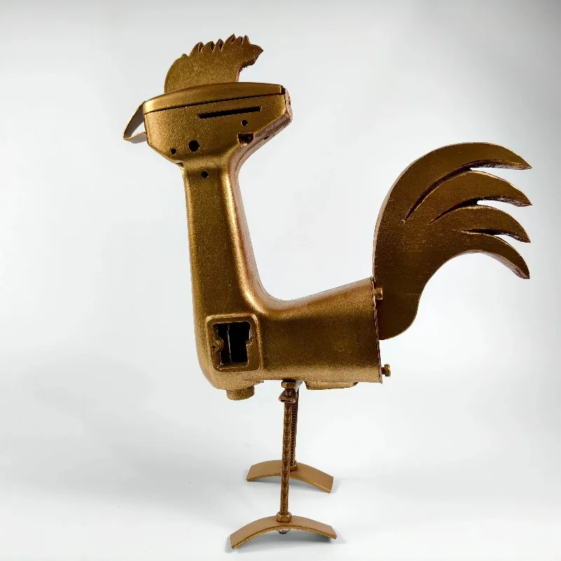 Antique cock model decoration retro metal desktop decoration exquisite nostalgic