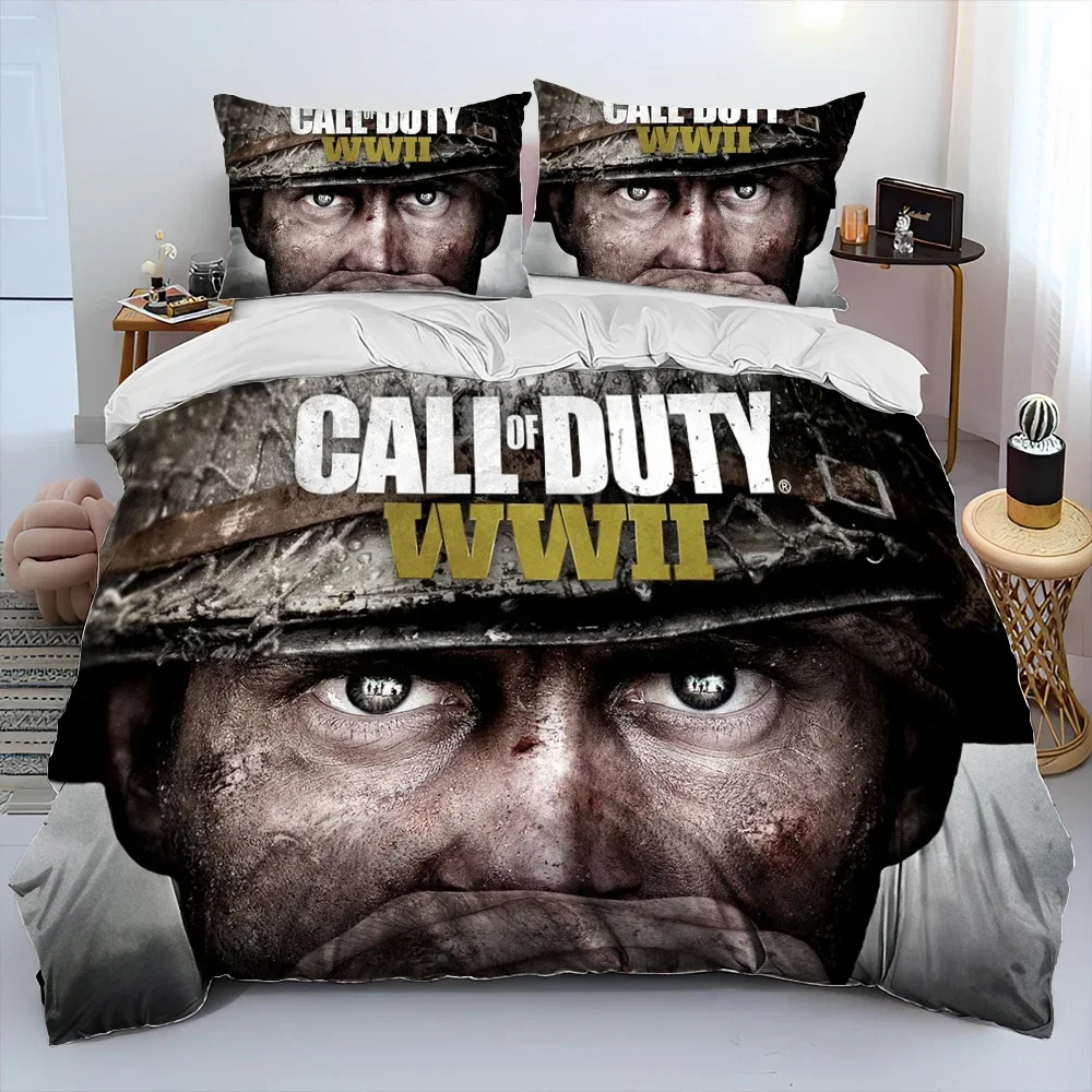 

3DPrinting Game Call of Duty Comforter Bedding Set,Duvet Cover Bed Set Quilt Cover Pillowcase,king Queen Size Bedding Set Kids
